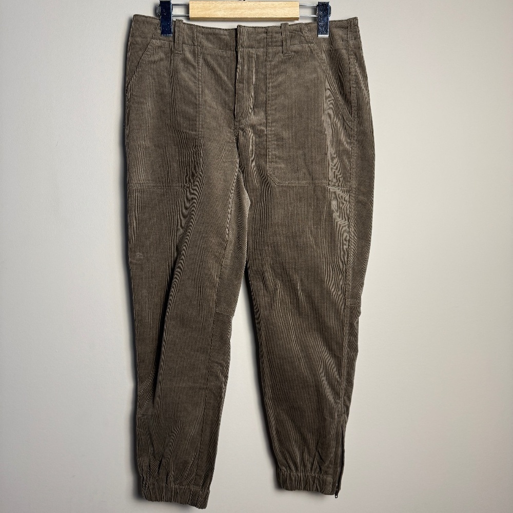 Banana Republic Petite Women's Corduroy Jogger Pants Tan/Brown 6P Ankle Zipper